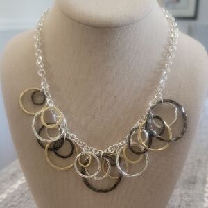 Alfani Elegant Silver and Gold Circle Necklace
